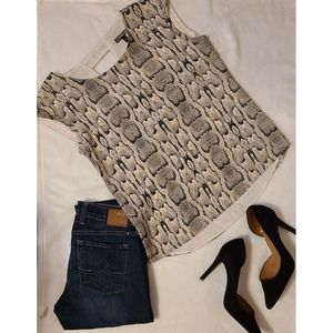 EXPRESS Snake Skin Blouse/Top